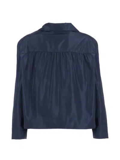 Aspesi Lined Technical Jacket In Blue