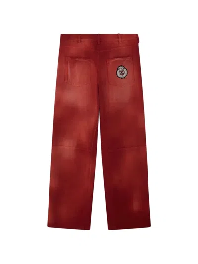 424 Academy Patchwork Trousers In Red