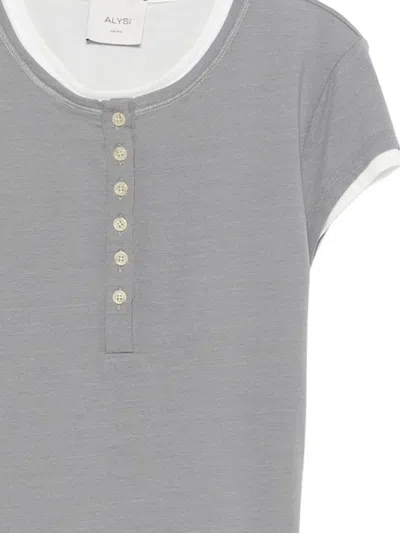 Alysi Buttoned T-shirt In Green