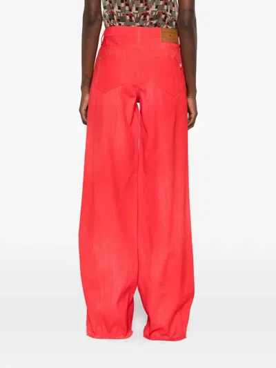 Ermanno Scervino Belt-loop Trousers In Red