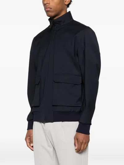 Herno Patch-pocket Jacket In Blue