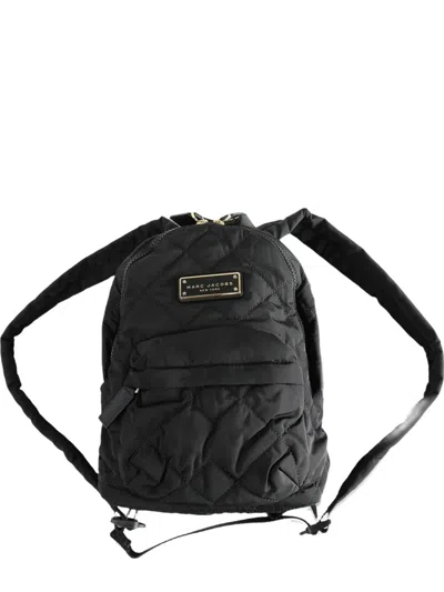 Marc Jacobs Quilted Zip Backpack In Black