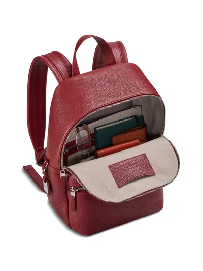 Shinola Small Runwell Leather Backpack In Burgundy
