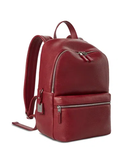 Shinola Small Runwell Leather Backpack In Burgundy