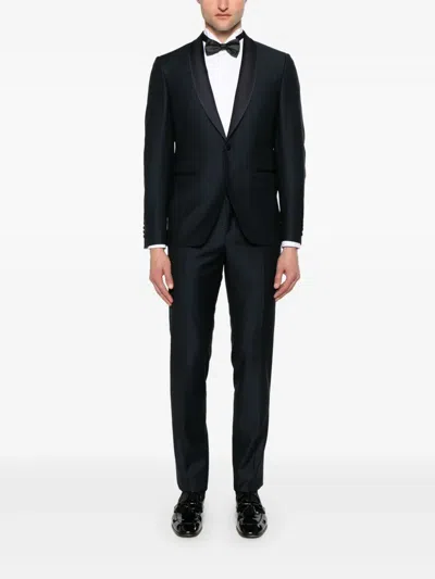 Canali Single-breasted Dinner Suit In Black