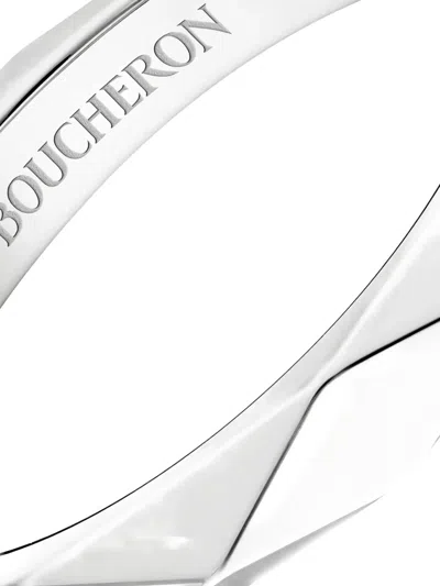 Boucheron Facette Platinum Ring In Silver