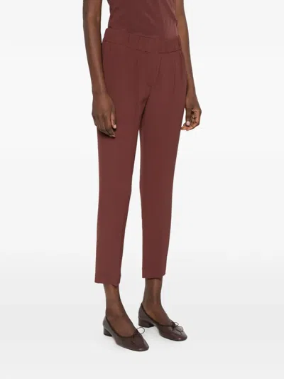 Brunello Cucinelli Elasticated Trousers In Brown