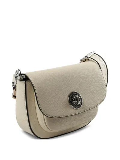 Marc Jacobs Turnlock Logo-strap Shoulder Bag In Neutral