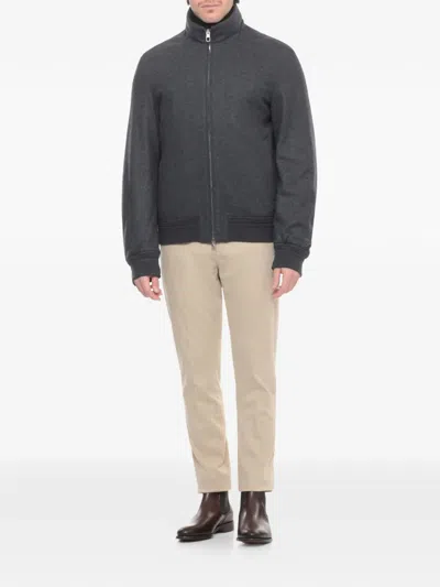 人造皮草领拉链夹克