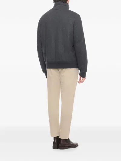 人造皮草领拉链夹克