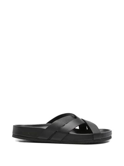 Tom Ford Sandals Open Toe Cross Strap Textured Sole In Black