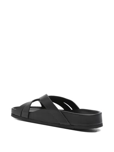 Tom Ford Sandals Open Toe Cross Strap Textured Sole In Black