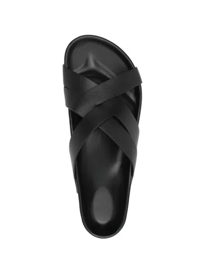 Tom Ford Sandals Open Toe Cross Strap Textured Sole In Black