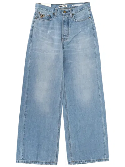 Iois Whiskering-effect Jeans In Blue