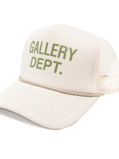 Gallery Dept. Gallery Dept Curved Peak Logo Print Mesh Panel Hat In White