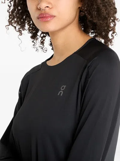 On Lg-sleeves Performance T-shirt In Black