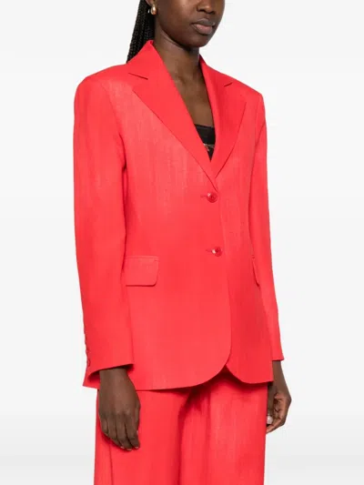 Ermanno Scervino Flap-pocket Blazer In Red