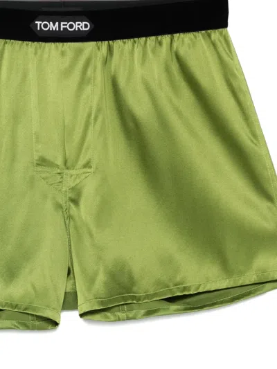 Tom Ford Elasticated Boxers In Green