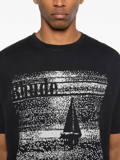 Rhude Graphic Print Crew Neck Short Sleeve T-shirt In Blue