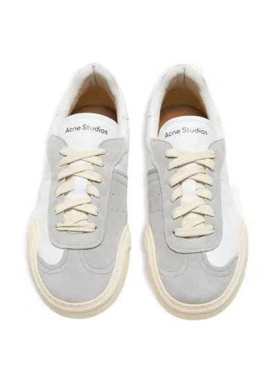Acne Studios Bars Drago Sneakers White In Gray