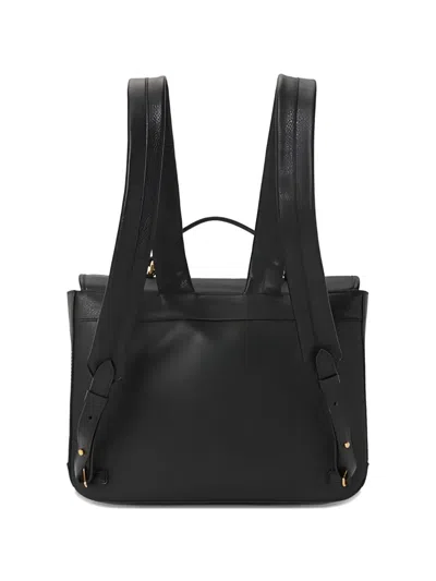 Thom Browne Pebbled Leather Backpack In Black