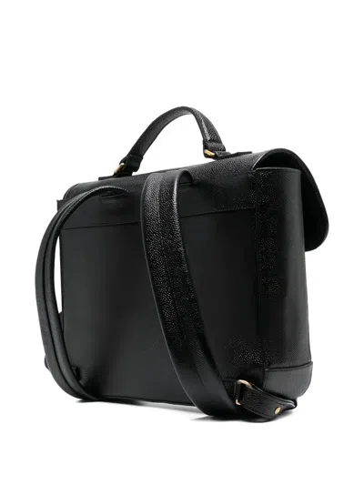 Thom Browne Pebbled Leather Backpack In Black