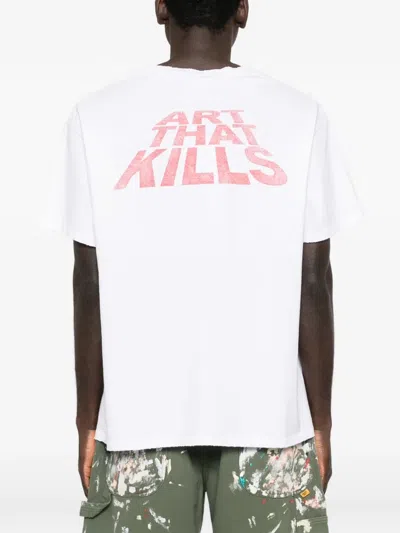 Gallery Dept. Dont Die Graphic Text Crew Neck T-shirt In White