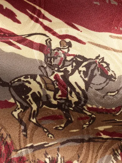 Rrl Patterned Silk Tie In Brown