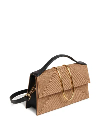 Jacquemus Shoulder Bag Top Handle Geometric Pattern In Neutral