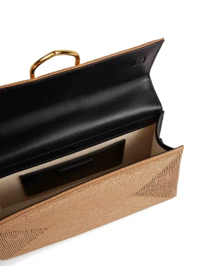 Jacquemus Shoulder Bag Top Handle Geometric Pattern In Neutral