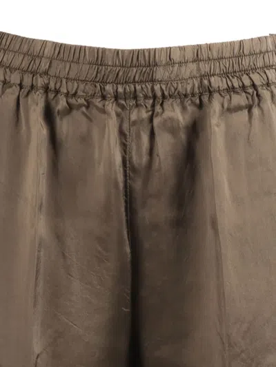 Aspesi Elasticated Trousers In Brown