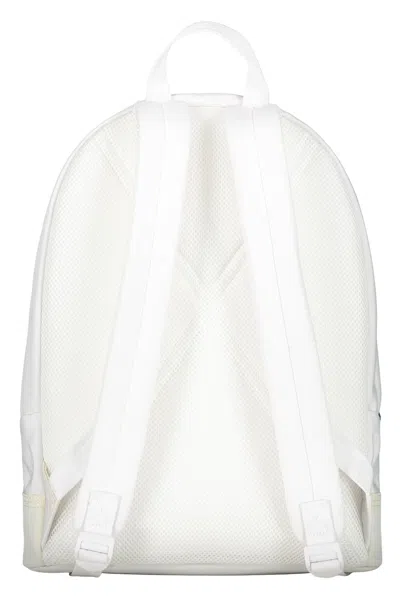 Diesel Logo-patch Zipped Backpack In White