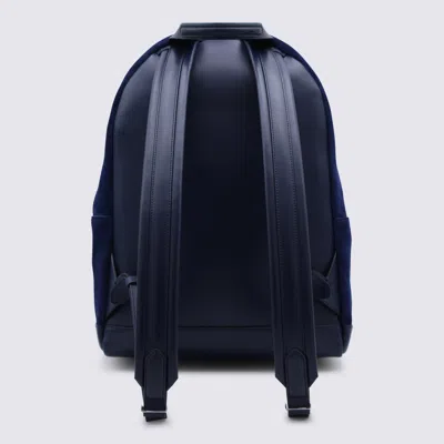Tom Ford Blue Suede Backpack In Blue