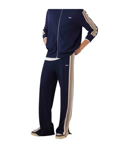 Autry Viscose Blend Trousers With Logo In Black