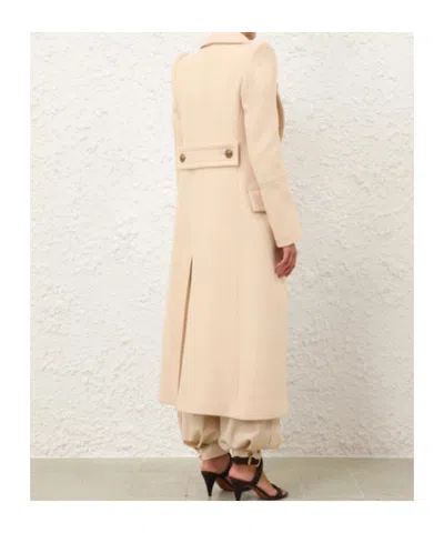 Zimmermann Sand Wool Blend Hypnotic Coat In Neutral