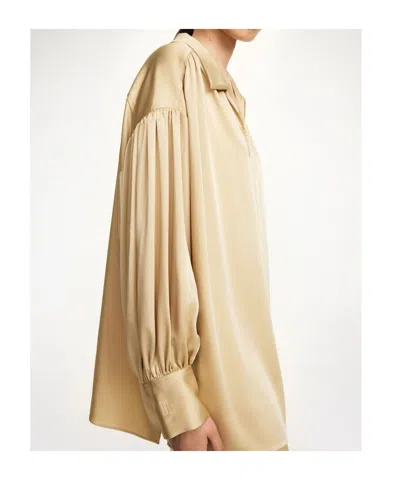 By Malene Birger Leonora Satin Blouse In Neutral