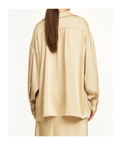 By Malene Birger Leonora Satin Blouse In Neutral