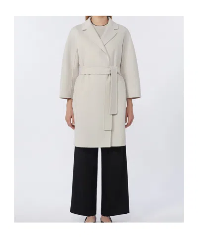 Max Mara Short Wool Coat In Neutral