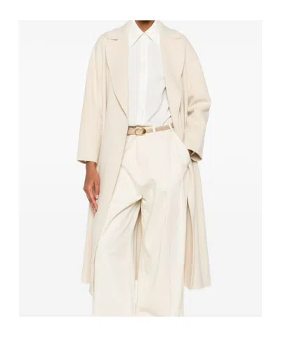 Max Mara Wool Coat In Neutral