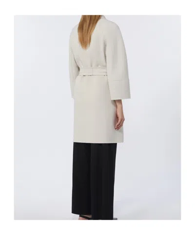 Max Mara Short Wool Coat In Neutral