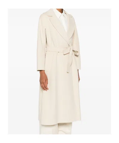 Max Mara Wool Coat In Neutral