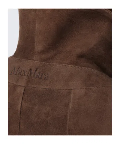 Max Mara Button Patch-pocket Jacket In Brown