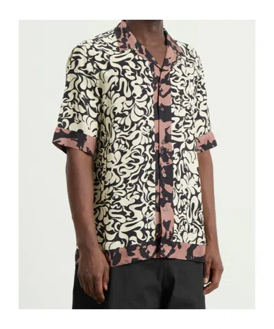Dries Van Noten Short-sleeve Abstract Pattern Shirt With Camp Collar In Multi