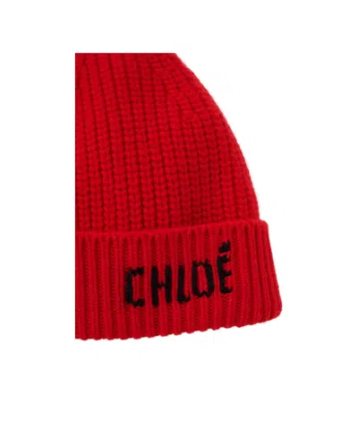 Chloé Joyful Beanie In Red