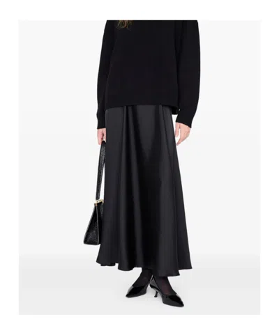 Anine Bing Flared Midi Skirt In Black