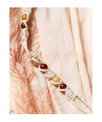 Zimmermann Wanderlust Corset Midi Dress Cream In Neutral