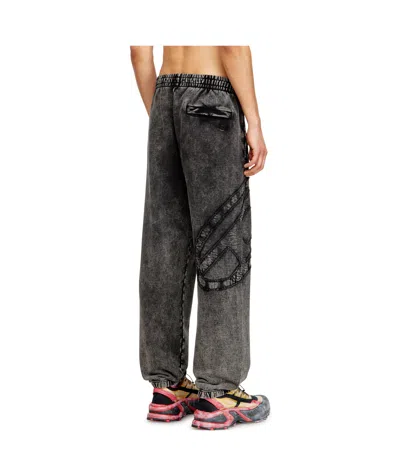Diesel P-marky-den Oval D Patch Sweatpants In Gray