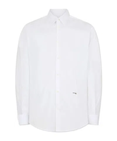 Dsquared2 Stretch Cotton Shirt In White