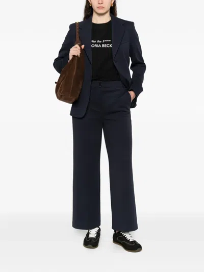 Weekend Max Mara Wkdabano Button Trousers In Blue