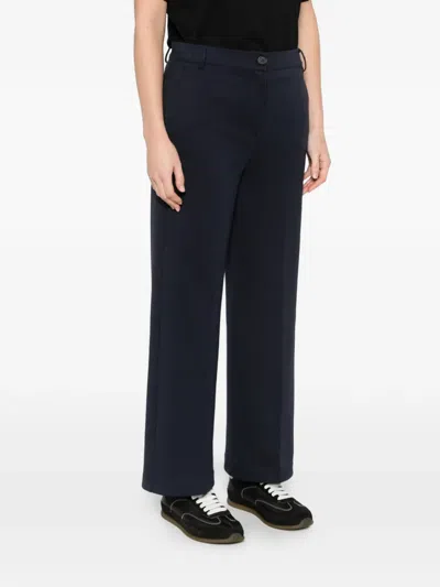 Weekend Max Mara Wkdabano Button Trousers In Blue